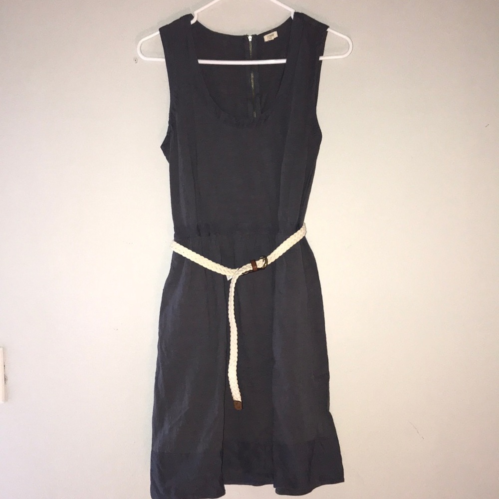 Jcrew cotton dress with accent belt